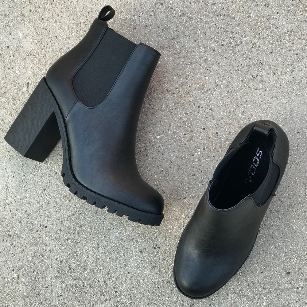 Size 8 Soda Glove Matte Black Lug Sole Combat Boot - Picture 7 of 8